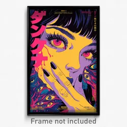 Japanese Movie Poster - Girl Feeling Trust, Mysterious Purple Choker (Art Print)