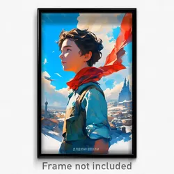 Russian Movie Poster - Boy Feeling Delighted, Red Sleeves Rolled Up (Art Print)