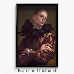 Art Poster - Man Feeling Cruelty Wearing Modern German Clothes (Art Print)