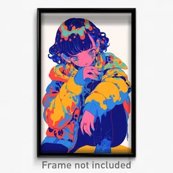 Anime Art Poster - Boy Feeling Admiration Wearing Grand Winter Clothes (Print)