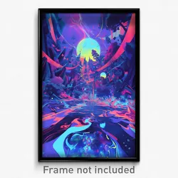 Art Poster - Brisk Highway (Psychedelic Trippy Weird 11x17 Print)