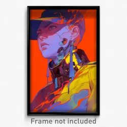 Art Poster - Boy Feeling Assertive Wearing Well Worn Visor Armor (Art Print)