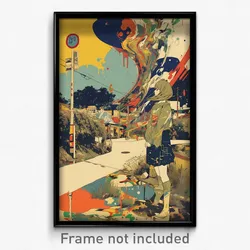 Art Poster - Pleasant Lane (Psychedelic Trippy Weird 11x17 Print)