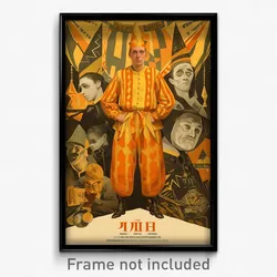 Russian Movie Poster - Man Feeling Self Conscious, Orange Ribbon Trimmed Clothes