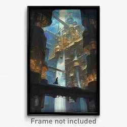 Art Poster - A Floating Waterfall Cascading Into The Void