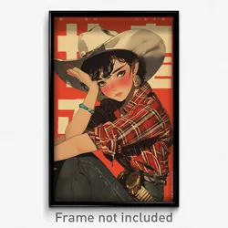 Chinese Movie Poster - Girl Feeling Embarrassment, Stimulating Cowboy Hat
