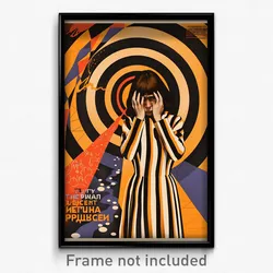 Russian Movie Poster - Woman Feeling Eagerness, Wavy Striped Socks (Art Print)