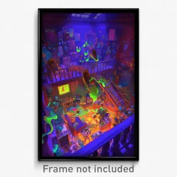 Art Poster - Dark Palace (Psychedelic Trippy Weird 11x17 Print)