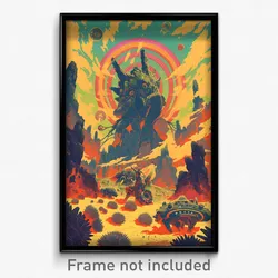 Movie Art Poster - Glaring Music Festival (Psychedelic Retro Weird Film Print)