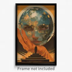 Russian Movie Poster - Spherical Mind (Russia Psychedelic Art Retro Film Print)