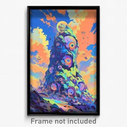 Art Poster - Superb Cairn (Psychedelic Trippy Weird 11x17 Cartoon Print)