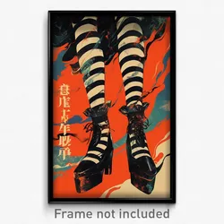 Chinese Movie Poster - Striped Leg (China Psychedelic Art Retro Film Print)