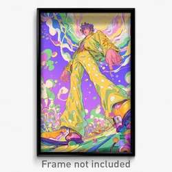 Anime Art Poster - Man Feeling Amazement Wearing Cheery Metal Boots (Print)