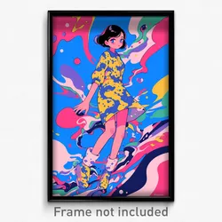 Anime Art Poster - Girl Feeling Remorse Wearing Original Winter Uniform (Print)