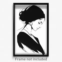Art Poster - Woman Feeling Tenderness, International Hair Through Headwear