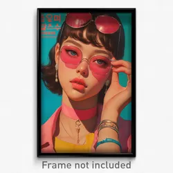 Korean Movie Poster - Girl Feeling Annoyance, Slim Pink Choker (Korea Art Print)