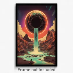 Movie Art Poster - Natural Geyser (Psychedelic Trippy Retro Cartoon Film Print)
