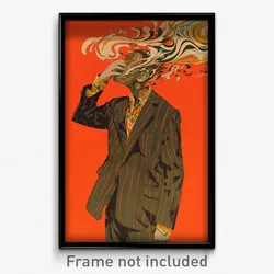 Movie Art Poster - Man Feeling Unsure, Whimsical Expressive Clothes (Film Print)