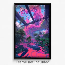 Art Poster - Grimy Cloud Forest (Psychedelic Trippy Weird 11x17 Print)