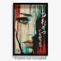 Japanese Movie Poster - Man Feeling Sadness, Remarkable White Dress (Art Print)