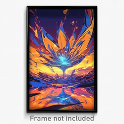 Art Poster - Vast Fireworks (Psychedelic Trippy Weird 11x17 Cartoon Print)