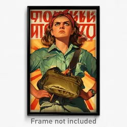Russian Movie Poster - Woman Feeling Unnerved, Stunning Fanny Pack (Art Print)