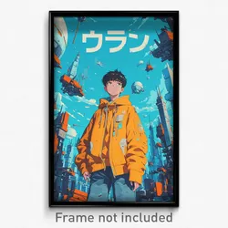 Movie Art Poster - Boy Feeling Shameless, Husky Yellow Hoodie (Retro Film Print)