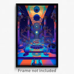 Art Poster - Outlandish Hallway (Psychedelic Trippy Weird 11x17 Print)