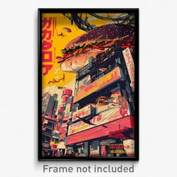 Japanese Movie Poster - Wire Frame Hot Dog (Japan Retro Film Art Print)