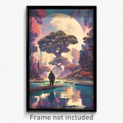 Movie Art Poster - Colossal Canal (Psychedelic Trippy Retro Cartoon Film Print)