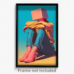 Movie Art Poster - Girl Feeling Hopeless, Ambitious High Waist Pants (Print)