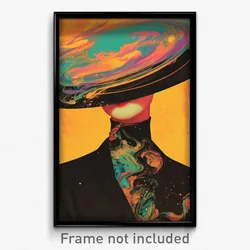 Movie Art Poster - Woman Feeling Obstinate, Husky Bowl Hat (Retro Film Print)