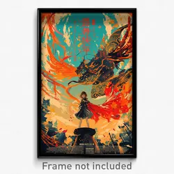 Chinese Movie Poster - Girl Feeling Nostalgic, Glorious Torn Cape (Art Print)