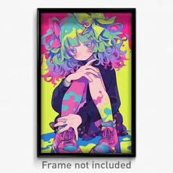 Anime Art Poster - Girl Feeling Hope, Well Off Ribbon Trimmed Legwear (Print)