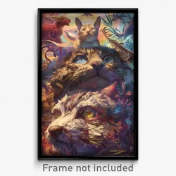 Art Poster - Different Menagerie (Psychedelic Trippy Weird 11x17 Cartoon Print)