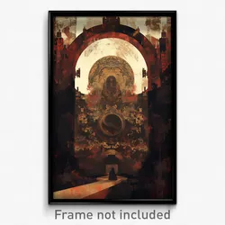 Art Poster - Ancient Portcullis (Psychedelic Trippy Weird 11x17 Print)