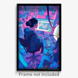 Art Poster - Vivid College (Psychedelic Trippy Weird 11x17 Cartoon Print)