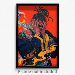 Art Poster - Man Feeling Amazement Wearing Stunning Gold Trim (Art Print)