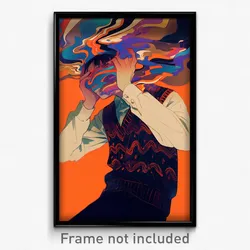 Art Poster - Boy Feeling Stuck Wearing Grand Brown Sweater Vest (Print)