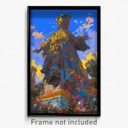 Art Poster - Worn Acropolis (Psychedelic Trippy Weird 11x17 Cartoon Print)