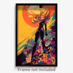 Movie Art Poster - Girl Feeling Triumphant, Gripping Black Leotard (Film Print)