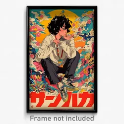 Japanese Movie Poster - Boy Feeling Love, Enchanted Grey Legwear (Art Print)