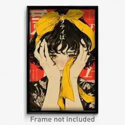 Japanese Movie Poster - Girl Feeling Shame, Royal Yellow Bowtie (Art Print)