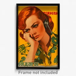 Russian Movie Poster - Woman Feeling Negative, Fantastic Two Tone Shirt (Print)