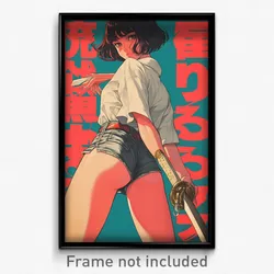 Japanese Movie Poster - Girl Feeling Mixed Up, Remarkable Side Slit Shorts
