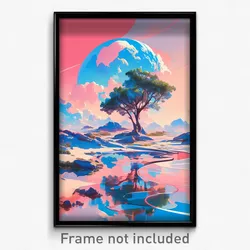 Art Poster - Heavenly Domain (Psychedelic Trippy Weird 11x17 Print)