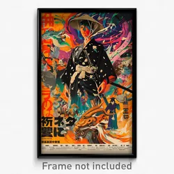 Japanese Movie Poster - Unusual Ranch (Japan Psychedelic Art Retro Film Print)