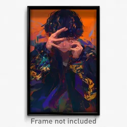 Art Poster - Boy Feeling Sorrow Wearing Outgoing Cosplay (Art Print)