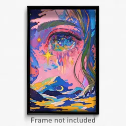 Art Poster - Starry Marina (Psychedelic Trippy Weird 11x17 Cartoon Print)