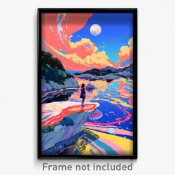 Art Poster - Classic Promontory (Psychedelic Trippy Weird 11x17 Print)